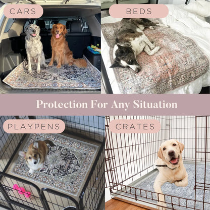 Lovewag Pets Washable Dog Pads - Eco-Friendly and Leak-Proof, Available in Multiple Designs and Sizes (Pack of 2)