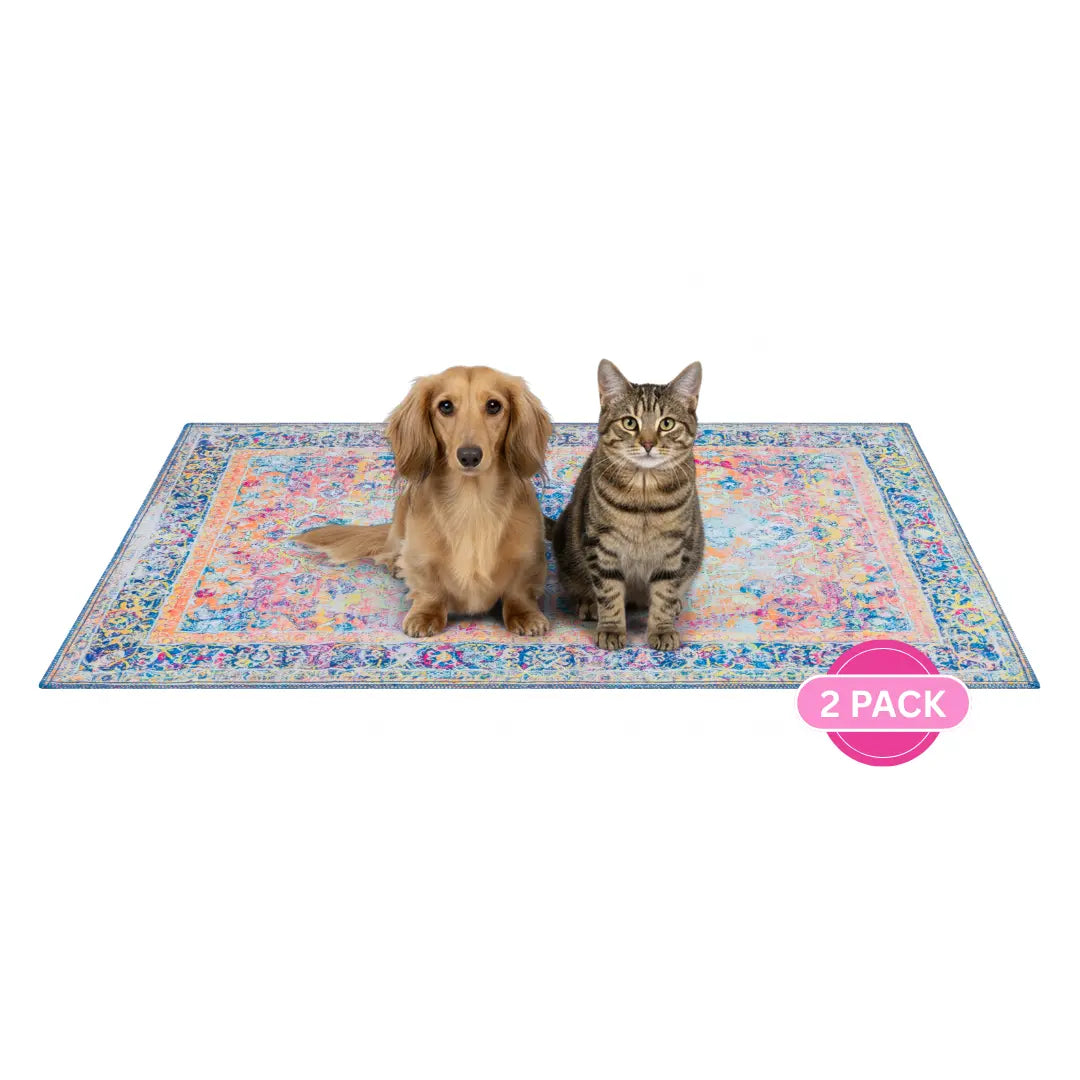 Lovewag Pets Washable Dog Pads - Eco-Friendly and Leak-Proof, Available in Multiple Designs and Sizes (Pack of 2)