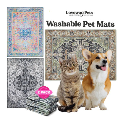 Lovewag Pets Washable Dog Pads - Eco-Friendly and Leak-Proof, Available in Multiple Designs and Sizes (Pack of 2)