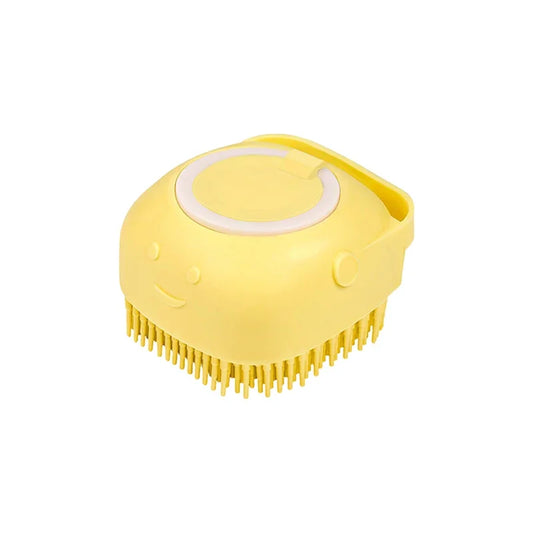 Pet Grooming Tool: Soft Silicone Bathing Brush with Shampoo Dispenser for Dogs and Cats