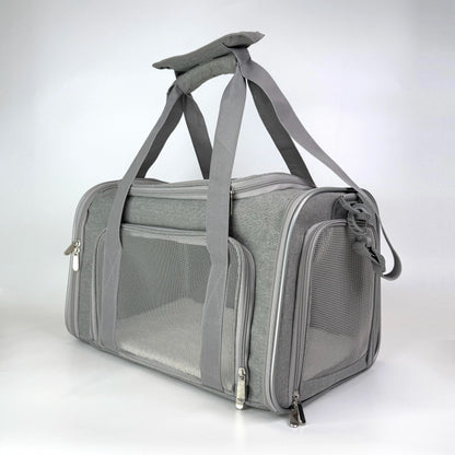 Premium Portable Pet Carrier for Large Cats and Small Dogs - Airline-Approved Soft Travel Case with Breathable Mesh, Foldable Design for Outdoor, Car, and Airplane Use