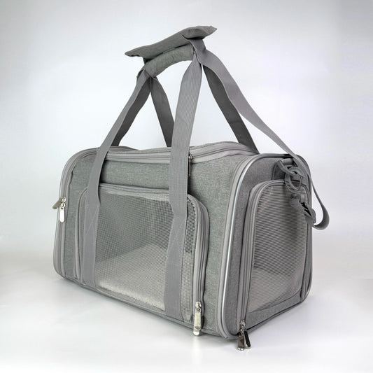 Premium Portable Pet Carrier for Large Cats and Small Dogs - Airline-Approved Soft Travel Case with Breathable Mesh, Foldable Design for Outdoor, Car, and Airplane Use