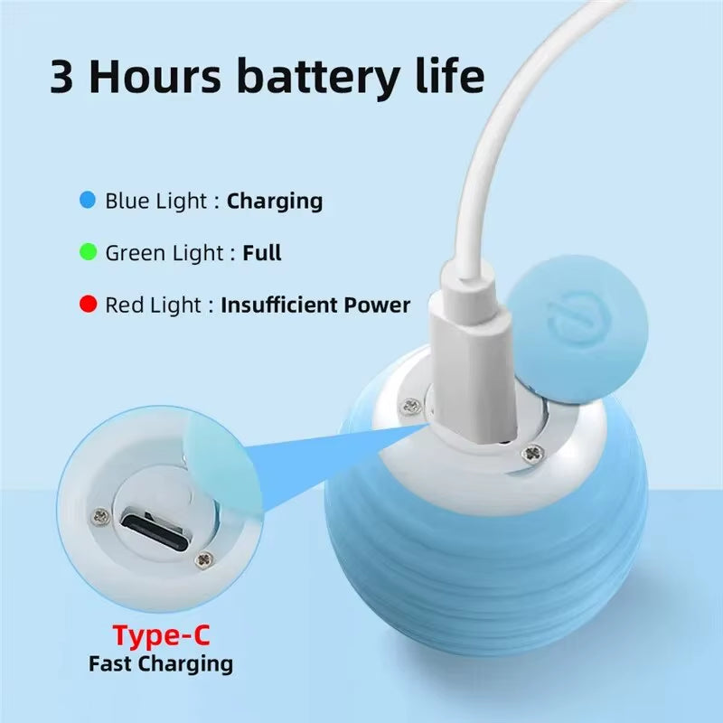Interactive Electric Cat Ball Toy - Automatic Rolling Training Device for Kittens